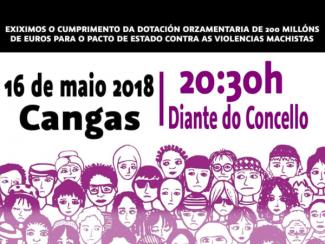 O feminismo exixirá mañá en Cangas orzamentos para a violencia de xénero