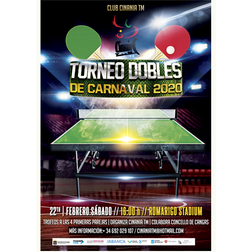 Torneo Dobles Tenis de Mesa de Carnaval 2020