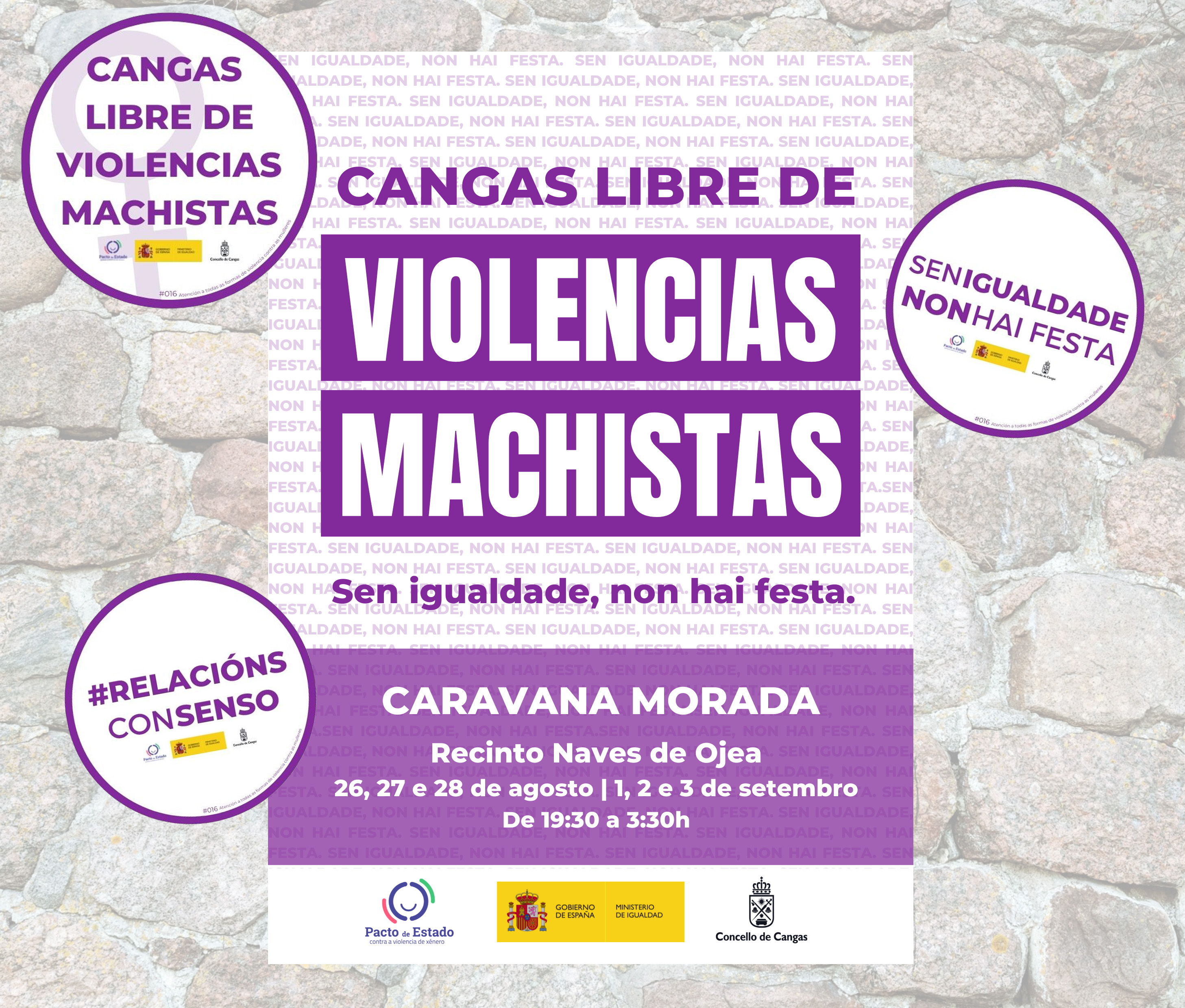 Cangas Libre de Violencias. Nas Festas do Cristo.