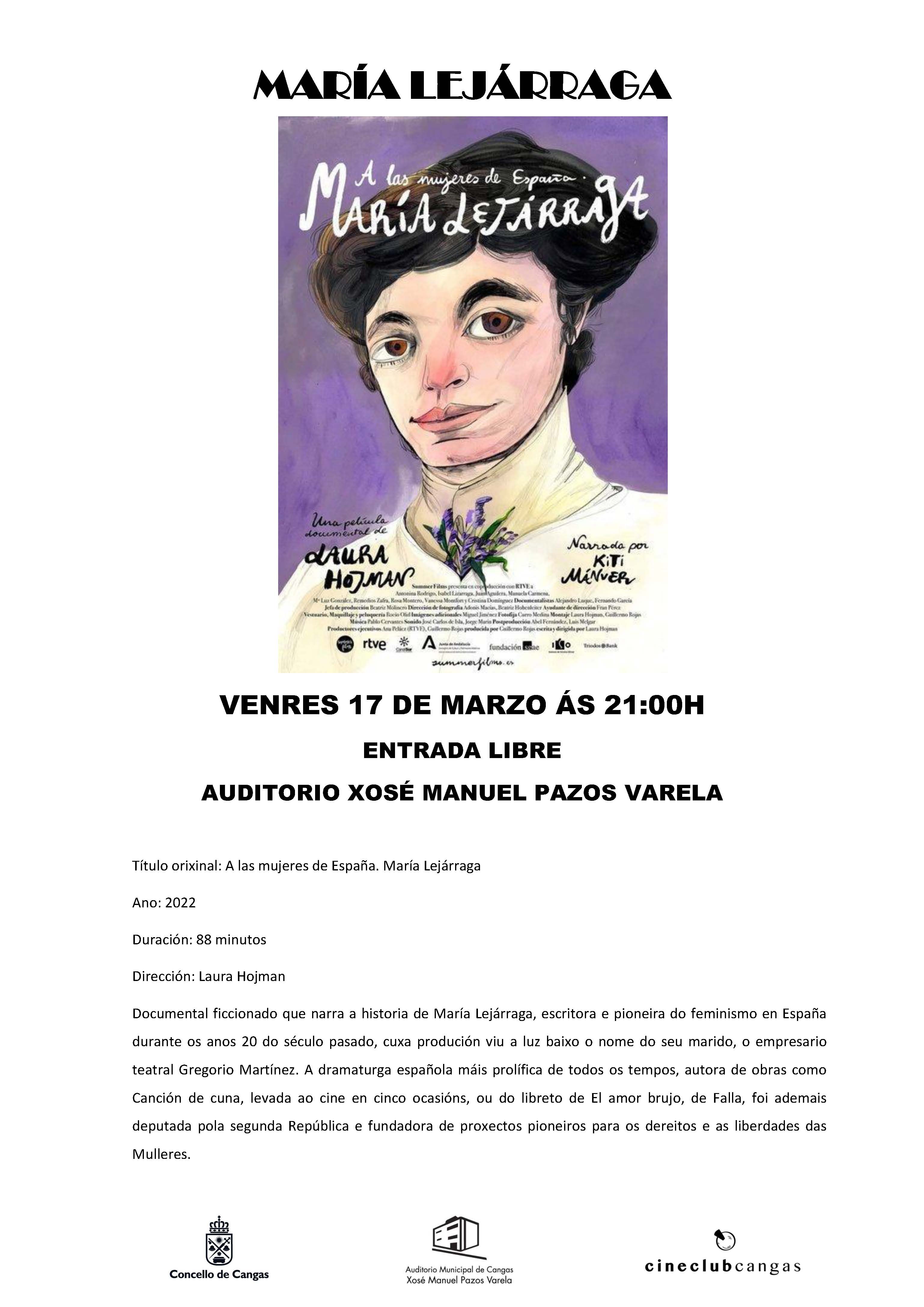 Cartel documental María Lejárraga 