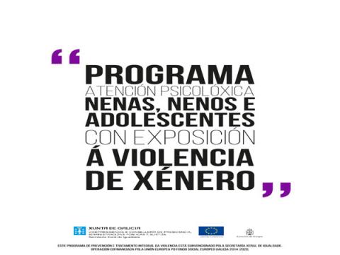 Programa Atención psicolóxica nenas, nenos e adolescentes con exposición á violencia de xénero