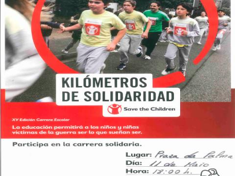 XV Carreira Familiar Km de Solidaridade a favor de The Save Children Sábado 11 de maio as 18.00h
