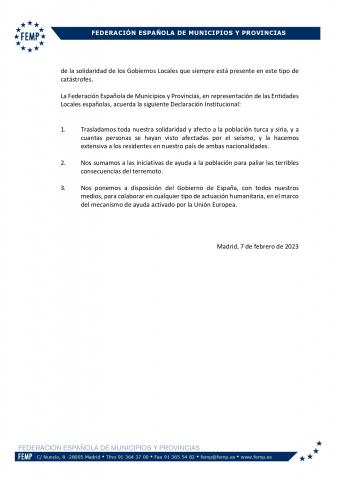 Declaración institucional FEMP