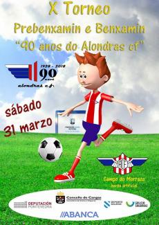 Cartel  X Torneo Benxamín Prebenxamín de Fútbol 8 Alondras CF