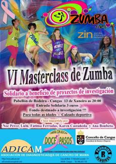 Cartel Masterclass de zumba solidaria 