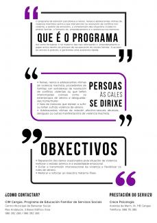 Información sobre o programa Atención psicolóxica nenas, nenos e adolescentes con exposición á violencia de xénero