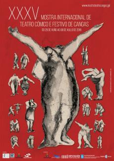 Cartel XXXV Edición Mostra Internacional de Teatro Cómico e Festivo de Cangas