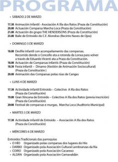 Programa Entroido 2019