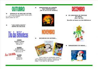 Programa de Actividades Outubro-Decembro das Bibliotecas Públicas