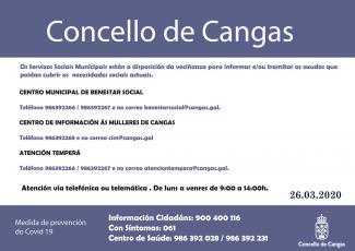 Os Servizos Sociais Municipais están a disposición da veciñanza