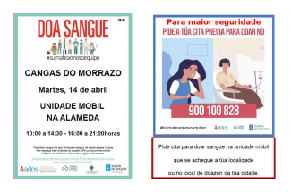 Unidade Móbil da Axencia de doazon de Sangue en Cangas - 14 abril