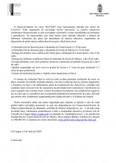 directrices para o final de curso do Conservatorio e da Escola de Música