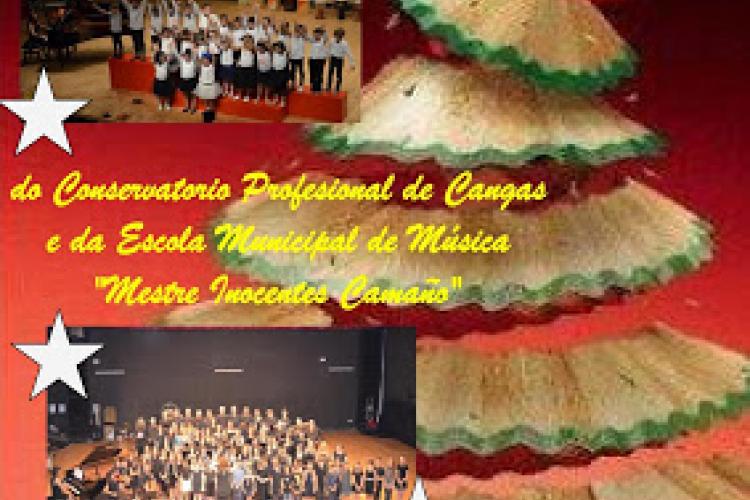 CONCERTO DE NADAL DO CONSERVATORIO PROFESIONAL DE CANGAS E DA ESCOLA MUNICIPAL DE MÚSICA MESTRE INOCENTES CAMAÑO
